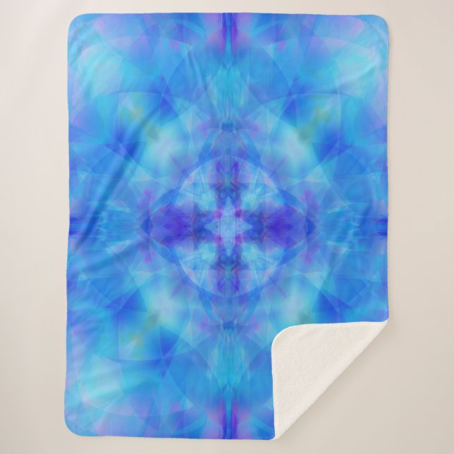 Blue Wings Sherpa Blanket (Front)