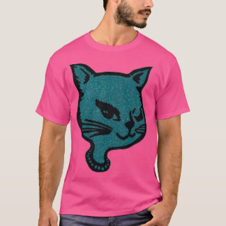 Blue Winking Cat  T-Shirt