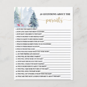 Blue winter 20 Questions about the Parents game