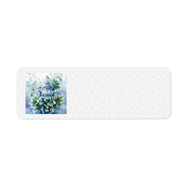 Blue Winter Address Labels (Front)