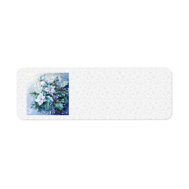 Blue Winter Address Labels (Front)