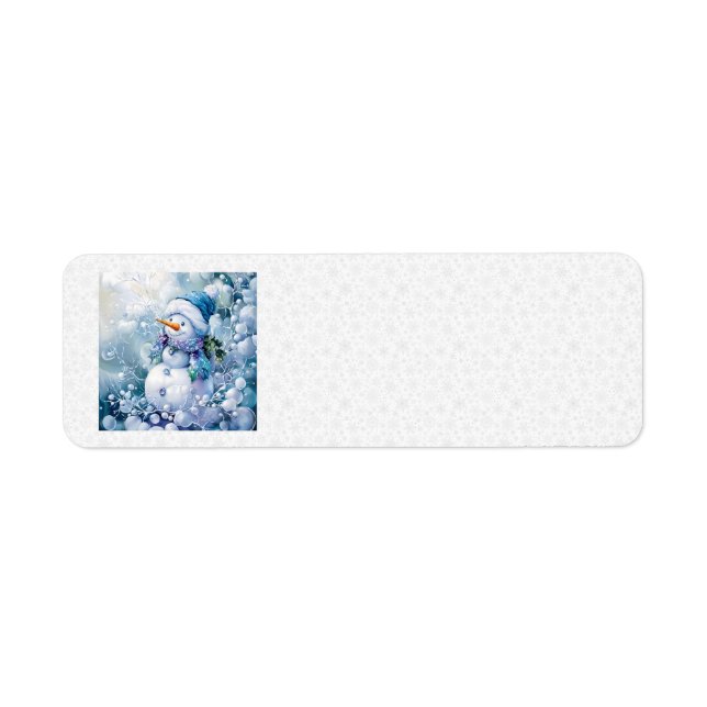 Blue Winter Address Labels (Front)