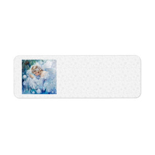 Blue Winter Address Labels