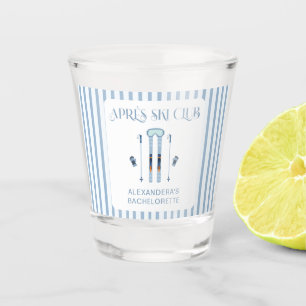 Blue Winter Apres Ski Bachelorette Party  Shot Glass