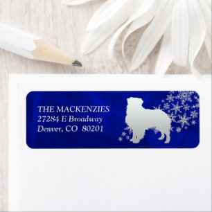 Blue Winter Australian Shepherd Return Address
