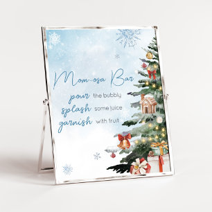 Blue Winter Baby It's Cold Outside Mum Osa Bar Poster