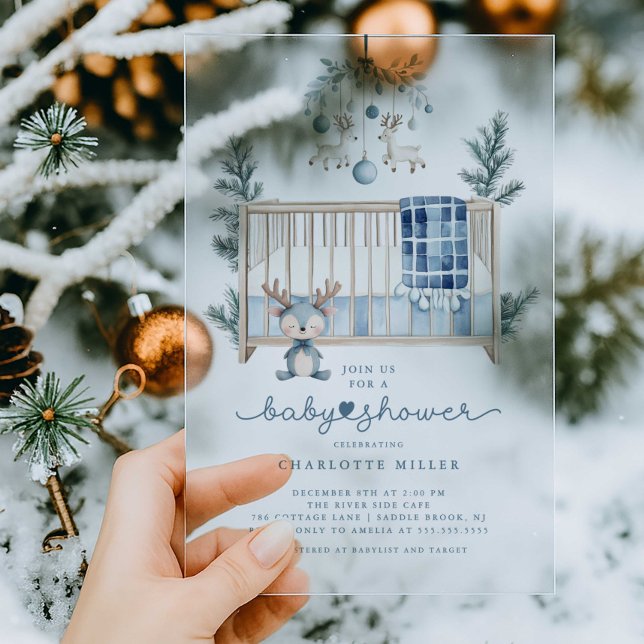 Blue Winter Baby Shower Invitation (Creator Uploaded)
