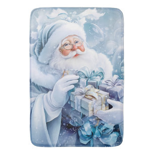 Blue Winter Bath Mat