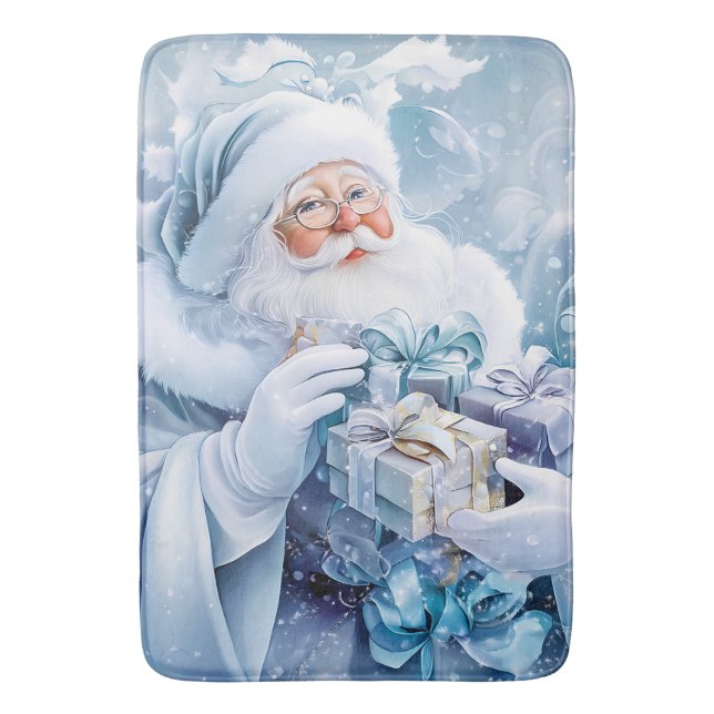 Blue Winter Bath Mat (Front Vertical)