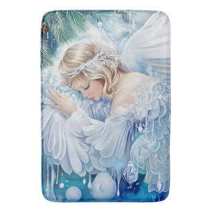 Blue Winter Bath Mat