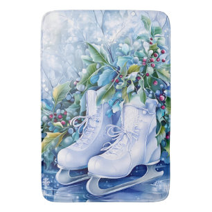 Blue Winter Bath Mat