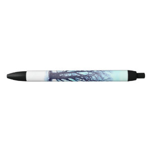 Blue Winter Black Ink Pen