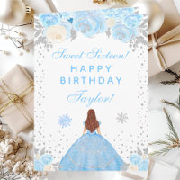 Blue Winter Brown Hair Princess Sweet Sixteen