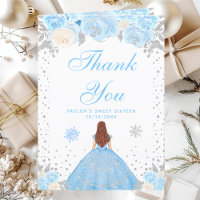 Blue Winter Brown Hair Princess Sweet Sixteen