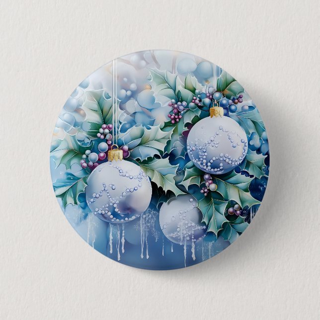 Blue Winter Button (Front)