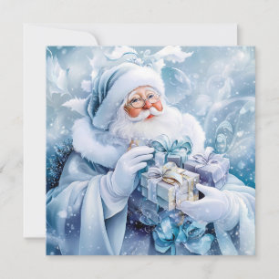 Blue Winter Christmas Greeting Card