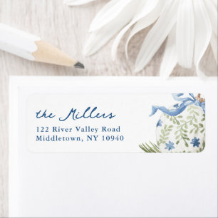 Blue Winter Christmas, Matching Return Address