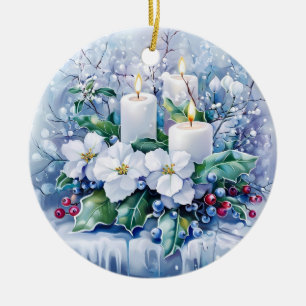Blue Winter Christmas Ornament