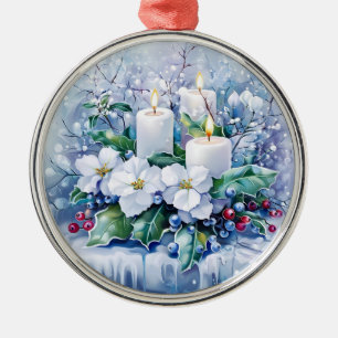 Blue Winter Christmas Ornament