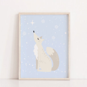 Blue Winter   Fox Arctic Animal Nursery Decor