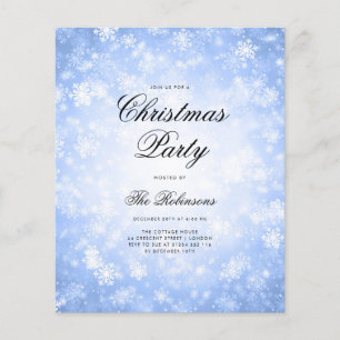 Blue Winter Holiday Invite Program & Menu