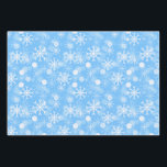 Blue Winter Holiday Snowflake Pattern Wrapping Paper Sheet<br><div class="desc">Blue Winter Holiday Snowflake Pattern</div>