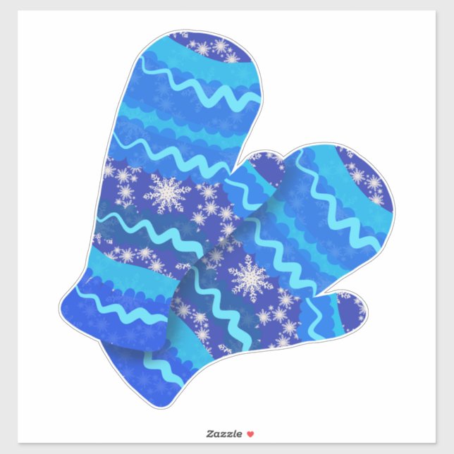 Blue Winter Mittens | Holiday Large (Sheet)
