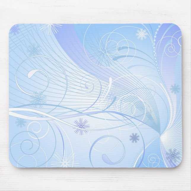 blue winter mouse mat (Front)
