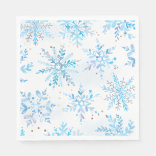Blue Winter Onederland Party Napkins