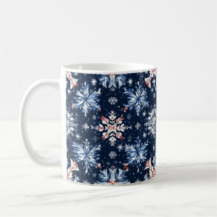 Blue Winter Pattern Coffee Mug