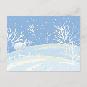 Blue Winter Postcard