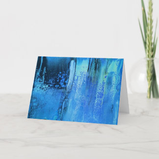 'Blue Winter Rain' Card