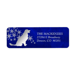 Blue Winter Retriever Return Address
