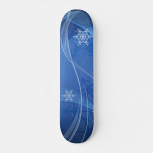 Blue Winter Skateboard