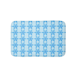 Blue Winter Snowflake Bath Mat