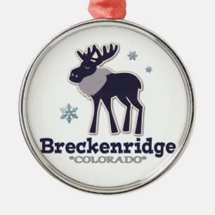 Blue winter snowflake Breck Colorado ornament