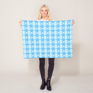 Blue Winter Snowflake Fleece Blanket