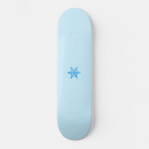 Blue Winter Snowflake Skateboard