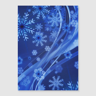 Blue Winter Snowflakes Christmas