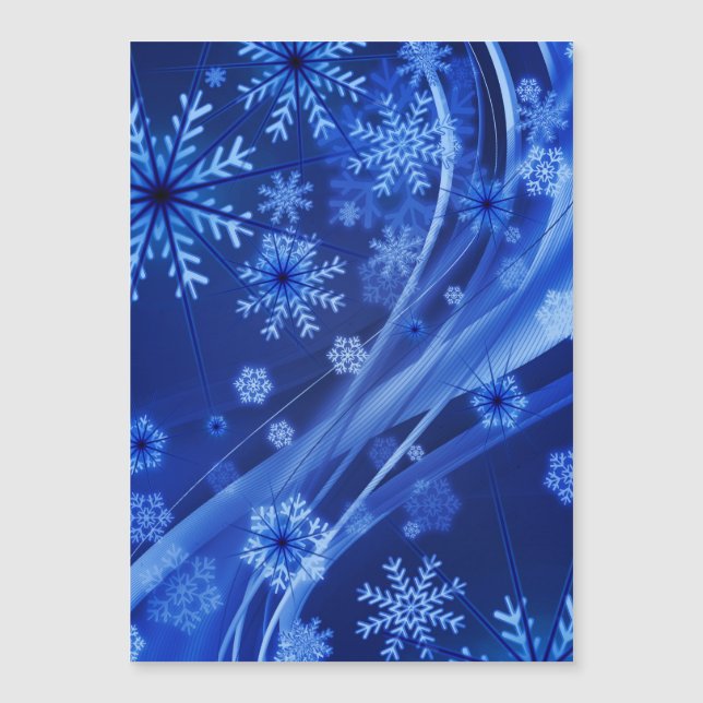 Blue Winter Snowflakes Christmas (Front)