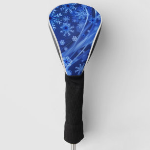Blue Winter Snowflakes Christmas Golf Head Cover