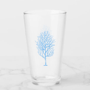 Blue Winter Tree Glass