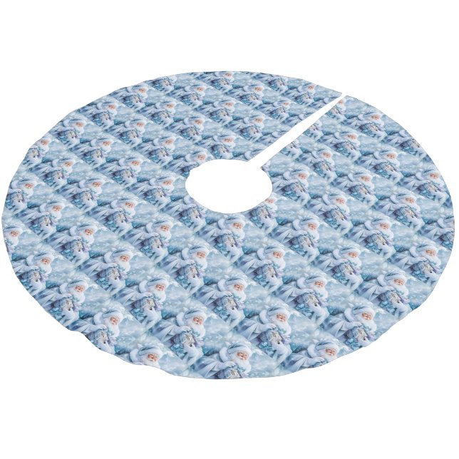 Blue Winter Tree Skirt (Angled)