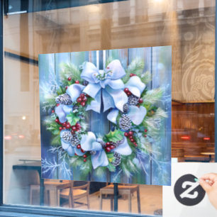 Blue Winter Window Cling