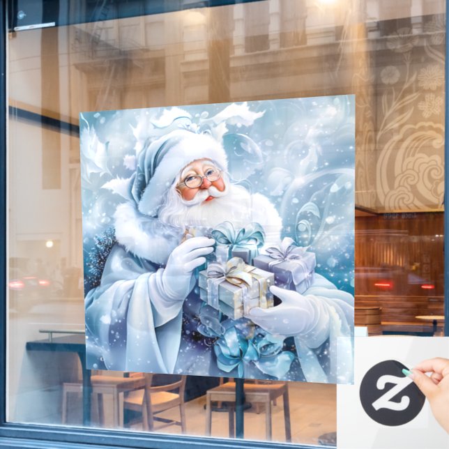 Blue Winter Window Cling (Cafe Window)