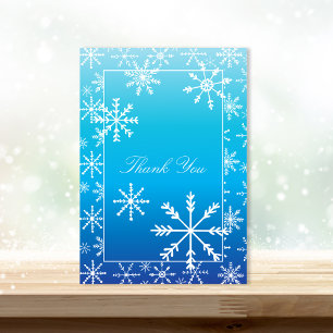 Blue Winter Wonderland Baby Shower Thank You Card