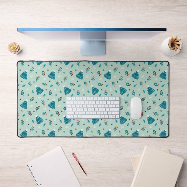 Blue Winter Wonderland mousepad Desk Mat (Office 1)