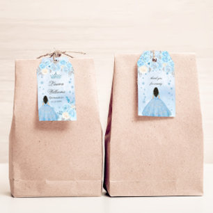 Blue Winter Wonderland Quinceanera Party  Gift Tags
