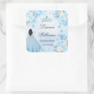 Blue Winter Wonderland Quinceanera Sticker