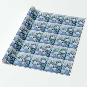 Blue Winter Wrapping Paper